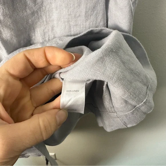 J.Jill Zinc Love Linen Oversized Button Down Tunic Shirt XL Tall - Picture 4 of 6